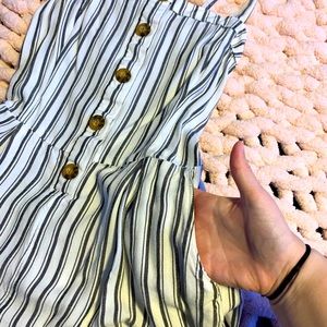 hollister stripped romper